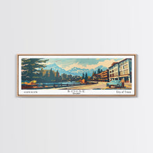 Load image into Gallery viewer, Boise Idaho Panoramic Painting, Mid Century Modern Framed Canvas Print, Retro Pop Art Travel Poster, Wall Art, Home Decor, Office Wall Art
