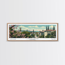Cargar imagen en el visor de la galería, Concord California Panoramic Painting, Mid Century Modern Framed Canvas Print, Retro Pop Art Travel Poster, City Wall Decor, Office Decor
