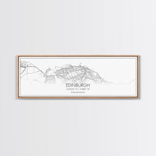 Load image into Gallery viewer, Panoramic Edinburgh City Map, United Kingdom Art, Map Print, Minimalist Wall Art, Canvas Art, Housewarming Gift, Street Map, Closing Gift
