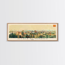 Carregar imagem no visualizador da galeria, Alcalá Spain Travel Art, City Art, Framed Canvas Print or Metal Wall Art, Europe Travel Poster, Panoramic Wall Art, Extra Wide Wall Art
