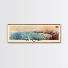 Carregar imagem no visualizador da galeria, Badalona Spain Travel Print Wall Art, Panoramic City Art, Travel Art, Wall Decor, Vacation Gift, Framed Canvas Print Or Metal Art
