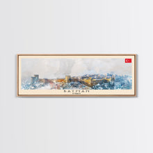 Load image into Gallery viewer, Batman Turkey Panoramic Travel Poster, Framed Canvas Print or Metal Wall Art, Travel Art, Home Decor, Panoramic Painting, Midcentury Art
