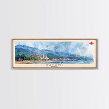 Load image into Gallery viewer, Batumi Georgia Wall Art, Panoramic Travel Poster, Panoramic Framed Canvas Print, City Wall Art, Wall Hanging Home Decor, Travel Art
