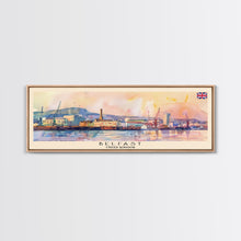 Cargar imagen en el visor de la galería, Belfast United Kingdom Travel Print Wall Art, Panoramic City Art, Travel Art, Wall Decor, Vacation Gift, Framed Canvas Print Or Metal Art

