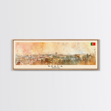Load image into Gallery viewer, Braga Portugal Travel Art, City Art, Framed Canvas Print or Metal Wall Art, Europe Travel Poster, Panoramic Wall Art, Extra Wide Wall Art
