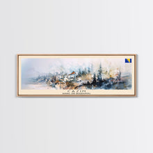 Cargar imagen en el visor de la galería, Cazin Bosnia Travel Art, City Art, Framed Canvas Print or Metal Wall Art, Europe Travel Poster, Panoramic Wall Art, Extra Wide Wall Art

