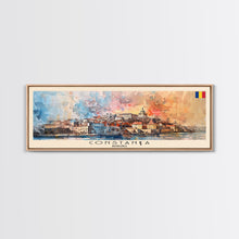 Cargar imagen en el visor de la galería, Constana Romania Wall Art, Panoramic Travel Poster, Panoramic Framed Canvas Print, City Wall Art, Wall Hanging Home Decor, Travel Art

