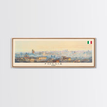 Carregar imagem no visualizador da galeria, Foggia Italy Wall Art, Panoramic Travel Poster, Panoramic Framed Canvas Print, City Wall Art, Wall Hanging Home Decor, Travel Art
