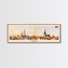 Load image into Gallery viewer, Genk Belgium Travel Print Wall Art, Panoramic City Art, Travel Art, Wall Decor, Vacation Gift, Framed Canvas Print Or Metal Art
