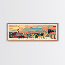 Carregar imagem no visualizador da galeria, Alcalá Spain Travel Art, City Art, Framed Canvas Print or Metal Wall Art, Europe Travel Poster, Panoramic Wall Art, Extra Wide Wall Art
