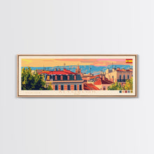 Carregar imagem no visualizador da galeria, Alcorcón Spain Panoramic Travel Poster, Framed Canvas Print or Metal Wall Art, Travel Art, Home Decor, Panoramic Painting, Midcentury Art

