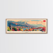 Load image into Gallery viewer, Batman TurkeyPanoramic Travel Poster, Framed Canvas Print or Metal Wall Art, Travel Art, Home Decor, Panoramic Painting, Midcentury Art
