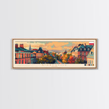 Cargar imagen en el visor de la galería, Bialystok Poland Panoramic Travel Poster, Framed Canvas Print or Metal Wall Art, Travel Art, Home Decor, Panoramic Painting, Midcentury Art
