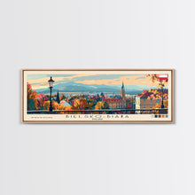 Carregar imagem no visualizador da galeria, Bielsko Biala Poland Travel Art, City Art, Framed Canvas Print or Metal Wall Art, Europe Travel Poster, Panoramic Wall Art, Extra Wide Wall Art
