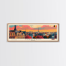 Cargar imagen en el visor de la galería, Charleroi Belgium Travel Print Wall Art, Panoramic City Art, Travel Art, Wall Decor, Vacation Gift, Framed Canvas Print Or Metal Art
