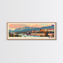Cargar imagen en el visor de la galería, Cheboksary Russia Travel Art, City Art, Framed Canvas Print or Metal Wall Art, Europe Travel Poster, Panoramic Wall Art, Extra Wide Wall Art
