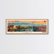 Load image into Gallery viewer, Craiova Romania Travel Print Wall Art, Panoramic City Art, Travel Art, Wall Decor, Vacation Gift, Framed Canvas Print Or Metal Art
