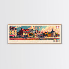 Load image into Gallery viewer, Esbjerg Denmark Travel Art, City Art, Framed Canvas Print or Metal Wall Art, Europe Travel Poster, Panoramic Wall Art, Extra Wide Wall Art
