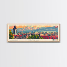 Carregar imagem no visualizador da galeria, Geneva Switzerland Wall Art, Panoramic Travel Poster, Panoramic Framed Canvas Print, City Wall Art, Wall Hanging Home Decor, Travel Art

