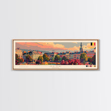 Load image into Gallery viewer, Genk Belgium Travel Print Wall Art, Panoramic City Art, Travel Art, Wall Decor, Vacation Gift, Framed Canvas Print Or Metal Art
