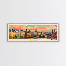 Carregar imagem no visualizador da galeria, Glasgow United Kingdom Travel Art, City Art, Framed Canvas Print or Metal Wall Art, Europe Travel Poster, Panoramic Wall Art, Extra Wide Wall Art

