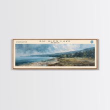 Carregar imagem no visualizador da galeria, Big Glen Lake Michigan Framed Canvas Print, Lake House Decor, Panoramic Scenic View, Travel Poster, Rustic Art, Lake Painting
