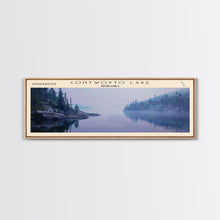 Cargar imagen en el visor de la galería, Contwoyto Lake Framed Canvas Print, Lake House Decor, Panoramic Wide Art, Travel Poster, Rustic Lake Painting, Home Decor
