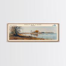Load image into Gallery viewer, Cumberland Lake Framed Canvas Print, Lake House Art, Panoramic Wall Art, Travel Poster, Modern Lake Painting, Nature Art
