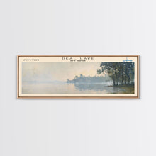 Load image into Gallery viewer, Dead Lakes Florida Framed Canvas Print, Lake House Decor, Panoramic Wall Art, Travel Poster, Modern Lake Painting, Nature Art
