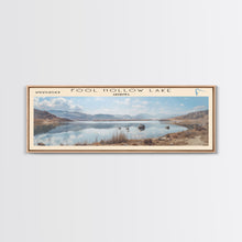 Carregar imagem no visualizador da galeria, Fool Hollow Lake Arizona Framed Canvas Print, Panoramic Lake House Decor, Wall Art, Travel Poster, Majestic Lake Painting, Nature Art
