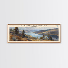 Carregar imagem no visualizador da galeria, Glendo Reservoir Wyoming Framed Canvas Print, Panoramic Lake House Decor, Wall Art, Travel Poster, Beautiful Lake Painting, Nature Art
