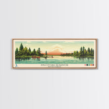 Carregar imagem no visualizador da galeria, Angostura Reservoir South Dakota Framed Canvas Print, Panoramic Wall Art, Midcentury Modern, Pop Art, Travel Poster, Scenic Bedroom Art
