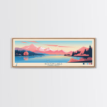 Load image into Gallery viewer, Bolton Lakes Connecticut Framed Canvas Print, Panoramic Wall Art, Midcentury Modern, Pop Art, Travel Poster, Scenic Living Room Art, Lake House Decor
