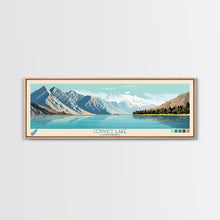 Cargar imagen en el visor de la galería, Convict Lake California Framed Canvas Print, Midcentury Modern Panoramic Wall Art, Living Room Decor, Pop Art, Travel Poster Art, Nature Art, Lake House Decor
