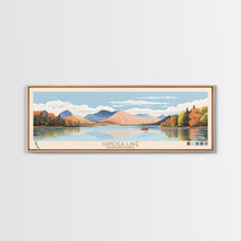 Cargar imagen en el visor de la galería, Ganoga Lake Pennsylvania Framed Canvas Print, Panoramic Art, Midcentury Modern, Pop Art, Living Room Wall Art, Travel Poster, Nature Painting, Home Decor
