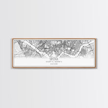 Load image into Gallery viewer, Panoramic Seoul City Map, South Korea Art, Map Print, Minimalist Wall Art, Canvas Art, Housewarming Gift, Street Map Art, Closing Gift
