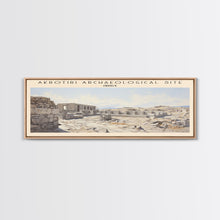 Carregar imagem no visualizador da galeria, Akrotiri Archaeological Site Framed Canvas Print Travel Poster | Wall Art | Home Decor | Gift For Travel Lover | Wall Hanging | Original Art
