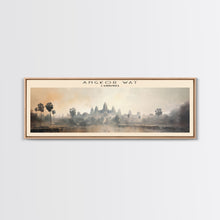 Carregar imagem no visualizador da galeria, Angkor Wat Cambodia | Framed Travel Poster Canvas Print | Trendy Wall Art | Watercolor Painting | Living Room Art | Unique Art
