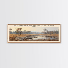 Load image into Gallery viewer, Bandhavgarh National Park Framed Canvas Print Travel Poster | Wall Art | Home Decor | Gift For Travel Lover | Wall Hanging | Original Art
