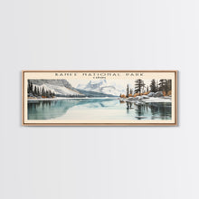 Load image into Gallery viewer, Banff National Park COUNTRY | Framed Travel Poster Canvas Print | Trendy Wall Art | Watercolor Painting | Living Room Art | Unique Art
