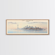 Load image into Gallery viewer, CN Tower Framed Canvas Print Travel Poster | Wall Art | Home Decor | Gift For Travel Lover | Wall Hanging | Original Art
