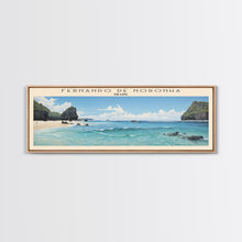 Carregar imagem no visualizador da galeria, Fernando de Noronha COUNTRY | Framed Travel Poster Canvas Print | Trendy Wall Art | Watercolor Painting | Living Room Art | Unique Art
