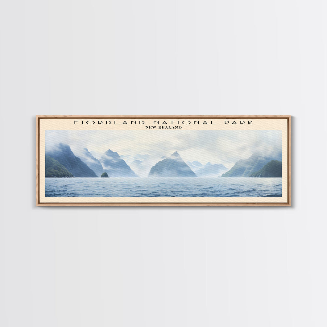 Fiordland National Park Travel Print Wall Art, Travel Poster Print, Retro Style COUNTRY Home Decor, Wall Hanging, Travel Gift Idea, Unique Metal Art