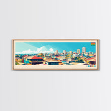 Carregar imagem no visualizador da galeria, Accra, Ghana Travel Poster Panoramic Canvas Print, Accra, Ghana Painting, Ghana Art, Accra Travel Art, Guest Room Painting
