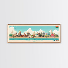 Carregar imagem no visualizador da galeria, Ahmedabad, India Panoramic Travel Poster Canvas Print, Ahmedabad, India Painting, India Art, Ahmedabad Travel Art, Living Room Painting
