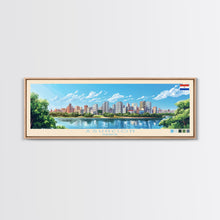 Carregar imagem no visualizador da galeria, Asuncion, Paraguay Panoramic Travel Poster Canvas Print, Asuncion, Paraguay Painting, Paraguay Art, Asuncion Travel Art, Living Room Painting
