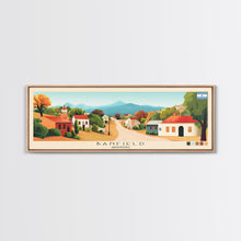 Load image into Gallery viewer, Banfield, Argentina Panoramic Travel Poster Canvas Print, Banfield, Argentina Painting, Argentina Art, Banfield Panoramic Travel Art, Travel Painting
