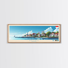Carregar imagem no visualizador da galeria, Batam, Indonesia Panoramic Travel Poster Canvas Print, Batam, Indonesia Painting, Indonesia Art, Batam Travel Art, Guest Room Painting
