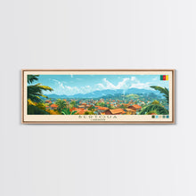 Load image into Gallery viewer, Bertoua, Cameroon Travel Poster Panoramic Canvas Print, Bertoua, Cameroon Painting, Cameroon Art, Bertoua Travel Art, Guest Room Painting
