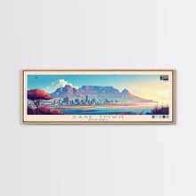 Carregar imagem no visualizador da galeria, Cape Town, South Africa Panoramic Travel Poster Canvas Print, Cape Town, South Africa Painting, South Africa Art, Cape Town Travel Art, Guest Room Painting
